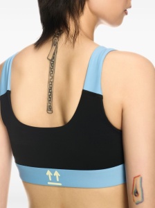 Off White Bra With Colour-Block Design - Img 2