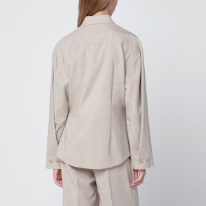 P.A.R.O.S.H. Stucco-coloured wool shirt - Img 2
