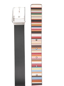 Paul Smith Leather Reversible 'Signature Stripe' Cut-To-Fit Belt - Img 2