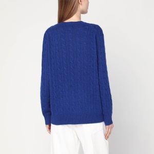 Polo Ralph Lauren Cobalt blue cable-knit sweater in wool and cashmere - Img 2