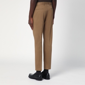 PT Torino Slim-fit hazelnut-coloured cotton trousers - Img 2