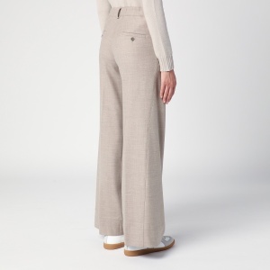 QUELLEDUE Grey mélange wool trousers - Img 2