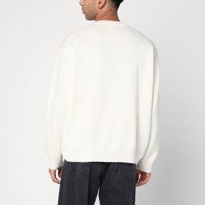 Roberto Collina White sweater in wool and cashmere - Img 2