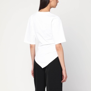 Róhe White asymmetric cotton top - Img 2