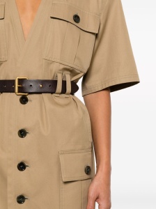 Saint Laurent Cotton twill midi dress - Img 3