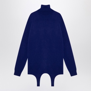 Saint Laurent Electric blue turtleneck with garter