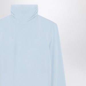 Sportmax Light blue jersey knit turtleneck sweater - Img 2
