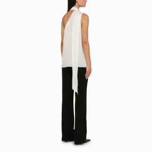 Stella McCartney Cream asymmetric viscose top - Img 2