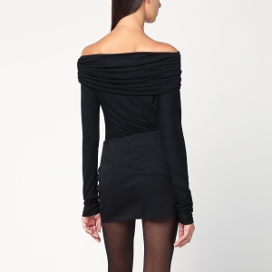 THE ANDAMANE Black Zoe off-the-shoulder top - Img 2