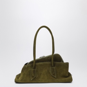 The Attico La Passeggiata Small bag in khaki green suede - Img 2