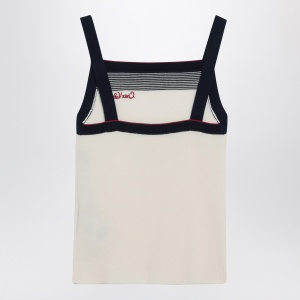 Top with Chez Valentino embroidery in wool - Img 2