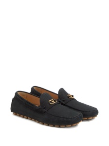 Valentino Garavani Fastaway Driver Moccasin In Deer Suede - Img 2