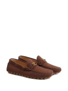 Valentino Garavani Fastaway Driver Moccasin In Deer Suede - Img 2