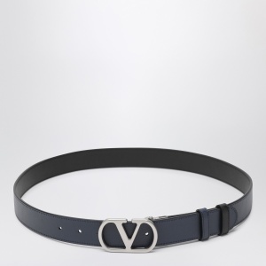 Valentino Garavani Reversible Vlogo Signature belt Black/Marine - Img 2
