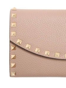 Valentino Garavani Rockstud Chain Wallet in Garnet Calfskin - Img 4