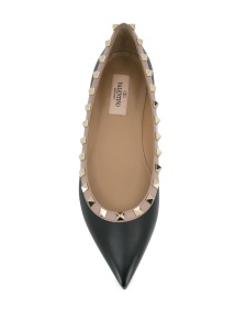 Valentino Garavani Rockstud Patent Leather Ballerina - Img 2