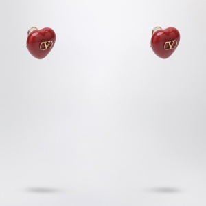 Valentino Garavani Royal Heart Red Earrings - Img 2