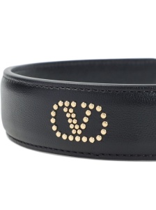 Valentino Garavani stud-embellished Leather Headband - Img 2