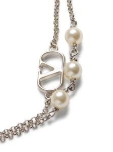 Valentino Garavani VLogo bracelet with swarowski pearls - Img 3