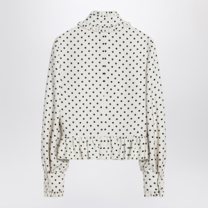 Valentino White single-breasted jacket with black polka dots - Img 2