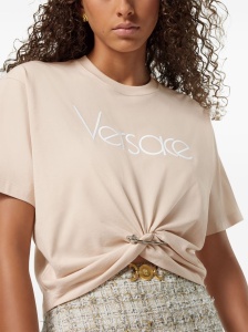 Versace 1978 Re-Edition Logo Safety Pin Short T-Shirt - Img 3