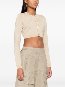 Versace Barocco lurex cropped cardigan - Img 3