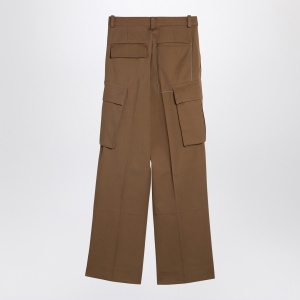 Victoria Beckham Tobacco-coloured cotton cargo trousers - Img 2