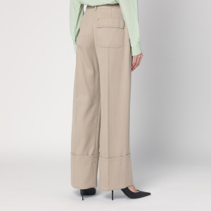 Victoria Beckham Wide mandarin colour pants in wool - Img 2