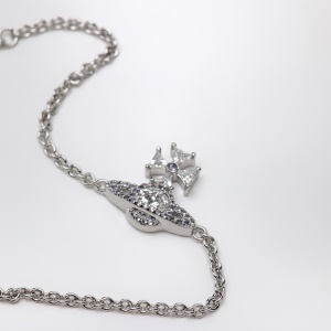 Vivienne Westwood Platinum Orb logo bracelet with crystals - Img 2