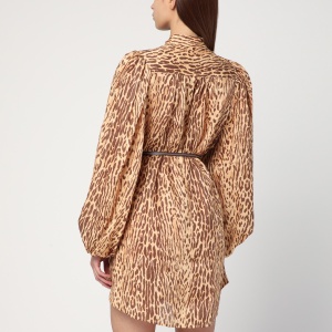 ZIMMERMANN Leopard print short dress in linen - Img 2