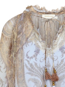 Zimmermann Paisley-print ruffled blouse - Img 3