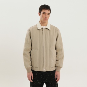 1989 STUDIO Beige padded canvas jacket - Img 2