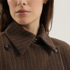 1989 STUDIO Brown double-breasted striped blazer - Img 2