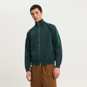 1989 STUDIO Dark green raglan sweater