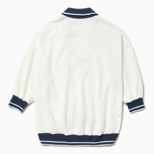 1989 STUDIO JP V-neck sweatshirt white - Img 2
