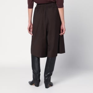 6397 Pinstripe bermuda shorts with crossover closure - Img 2