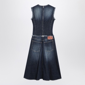 Acne Studios Blue layered denim midi dress - Img 2