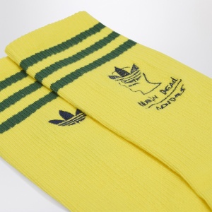 adidas x Brain Dead Yellow socks with logo - Img 2