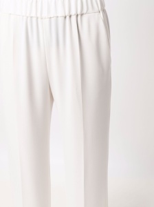 Alberto Biani White Cady Elasticated Trousers - Img 3