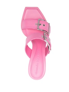 Alexander McQueen 100mm Buckle Leather Sandals - Img 4