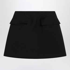 Alexander McQueen Black wool mini skirt