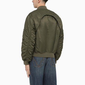 Alexander McQueen Convertible khaki nylon bomber jacket - Img 2