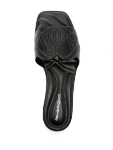 Alexander McQueen logo-embossed leather sandals - Img 4