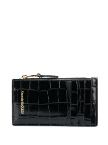 Alexander McQueen Skull zipped leather card case - Img 2