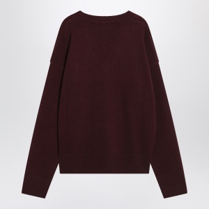Ami Paris Cherry-coloured wool and cashmere sweater Ami De Coeur - Img 2