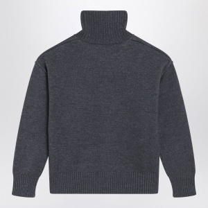 Ami Paris Turtleneck sweater Ami De Coeur grey - Img 2
