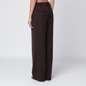 ANINE BING Brown wide-leg wool blend trousers - Img 2