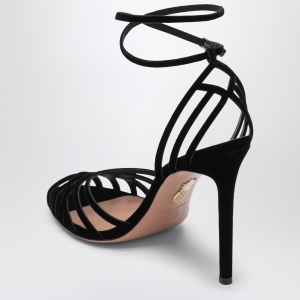 Aquazzura Wild Dream 105 black velvet sandals - Img 2