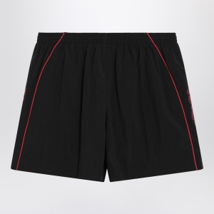 Balenciaga Black technical fabric short with logo - Img 2
