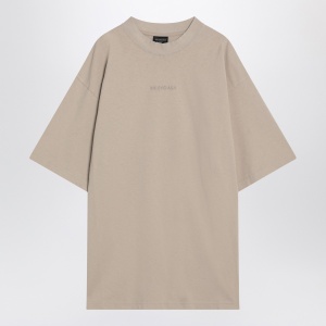 Beige New Balenciaga Back Medium Fit T-shirt